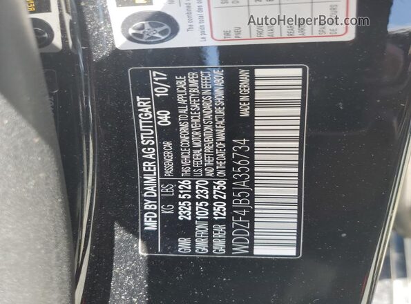 WDDZF4JB5JA356734 2018 MERCEDES-BENZ E Black 