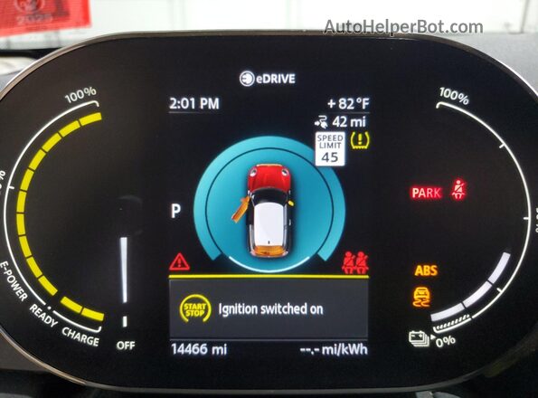 WMW13DJ05P2S73092 2023 MINI COOPER Gray Vista del cuadro de instrumentos