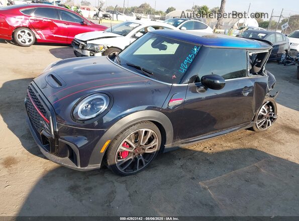 WMW73DH05N2P75677 2022 MINI COOPER Black Առջևի ձախ երեք քառորդ տեսարան