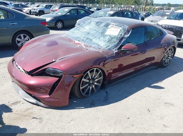 WP0AB2Y16NSA45160 2022 PORSCHE TAYCAN Red Передня ліва чверть