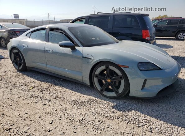 WP0AB2Y16SSA40536 2025 PORSCHE TAYCAN Бирюзовый Передняя правая четверть