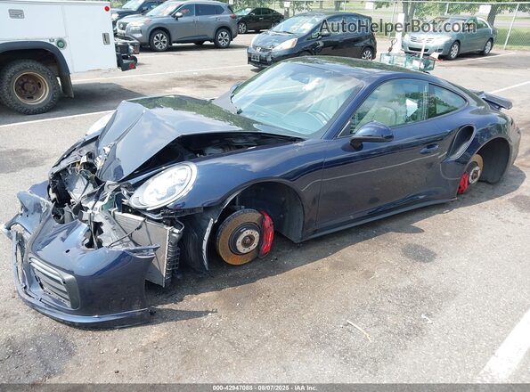 WP0AD2A90JS156756 2018 PORSCHE 911 Dark Blue Առջևի ձախ երեք քառորդ տեսարան