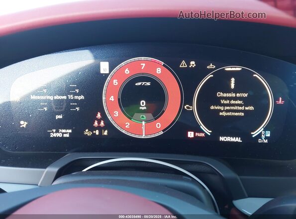 WP0CB2A93SS247259 2025 PORSCHE 911 Gray Widok tylnych siedzeń
