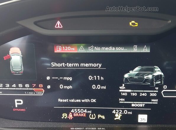 WUA1CBF20MN900439 2021 AUDI RS6 Black Вид задніх сидінь