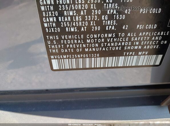 WVGKMPE25NP051326 2022 VOLKSWAGEN ID.4 Gray Engine compartment view