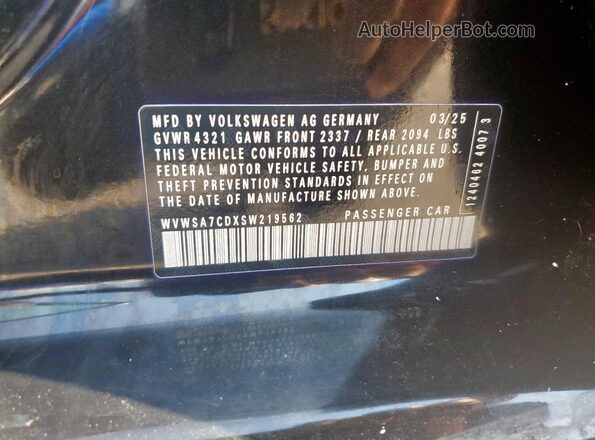 WVWSA7CDXSW219562 2025 VOLKSWAGEN GTI Черный Вид подкапотного пространства