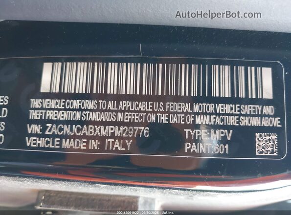 ZACNJCABXMPM29776 2021 JEEP RENEGADE Black ძრავის განყოფილების ხედი