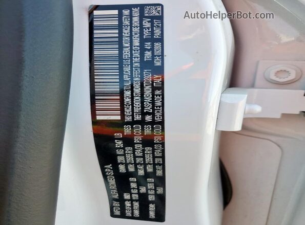 ZASPAKBN0N7D29271 2022 ALFA ROMEO STELVIO White 