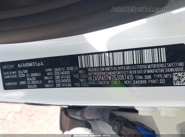 ZASPATTW7S3087415 2025 ALFA ROMEO OTHER White Engine compartment view