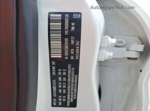 ZARFAECNXH7551976 2017 ALFA ROMEO GIULIA White 