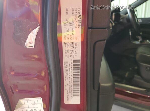 1C4RJFBG0KC724418 2019 JEEP GRAND CHER Maroon Սալոնի 360 աստիճան տեսք
