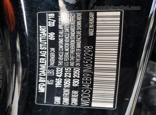 WDDSJ4EB9JN650298 2018 MERCEDES-BENZ CLA-CLASS Черный 