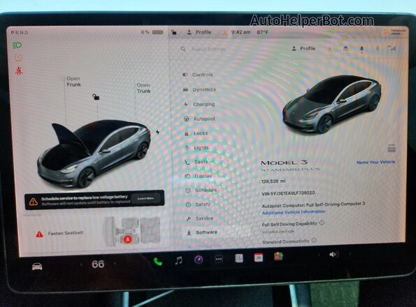 5YJ3E1EA9LF739220 2020 TESLA MODEL 3 Серебряный Вид задних сидений