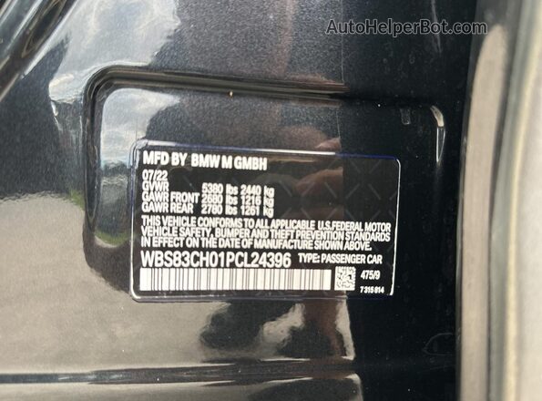 WBS83CH01PCL24396 2023 BMW M5 Gray 