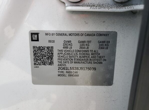 2G61L5S38J9175039 2018 CADILLAC XTS White 