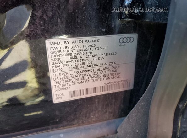 WA1VAAF78JD001351 2018 AUDI Q7 Black 