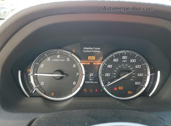 19UUB1F33LA005115 2020 ACURA TLX Gray ხელსაწყოთა პანელის ხედი
