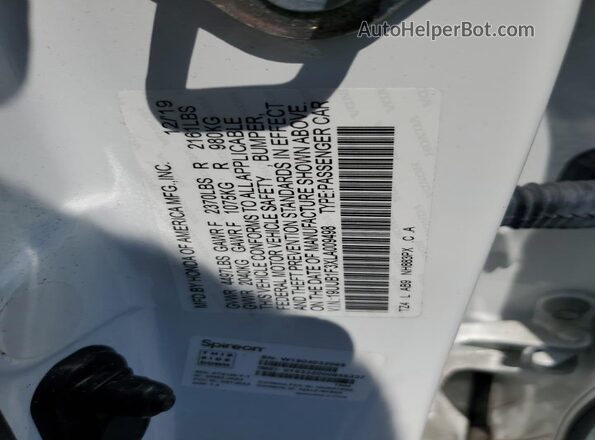 19UUB1F3XLA009498 2020 ACURA TLX White 