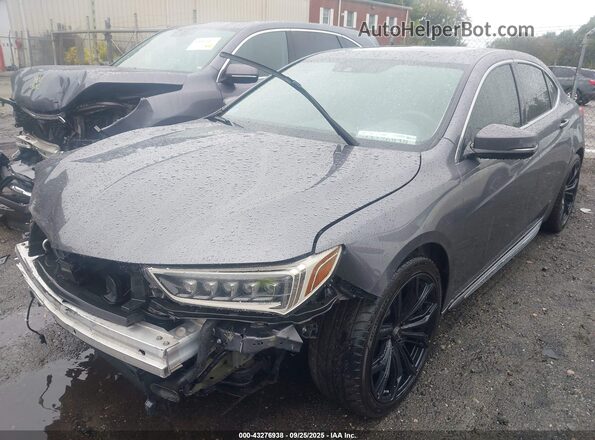 19UUB3F48LA002229 2020 ACURA TLX Gray Առջևի ձախ երեք քառորդ տեսարան