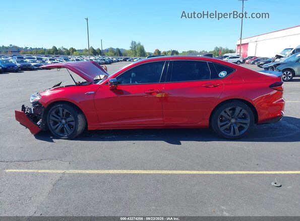 19UUB6F57MA010334 2021 ACURA TLX Red Vista interior de 360 grados