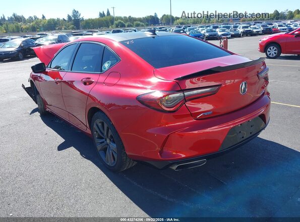 19UUB6F57MA010334 2021 ACURA TLX Red Trasero izquierdo