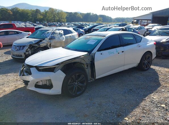 19UUB6F59MA009377 2021 ACURA TLX White Առջևի ձախ երեք քառորդ տեսարան