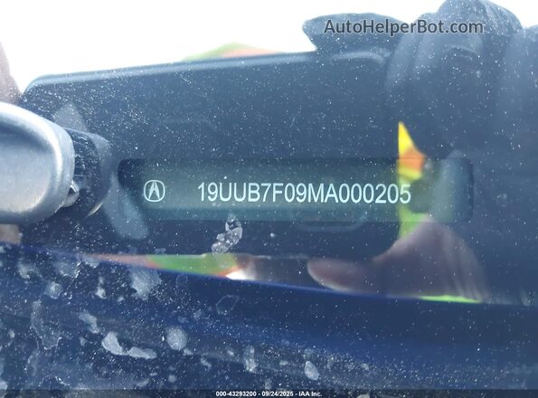 19UUB7F09MA000205 2021 ACURA TLX Dark Blue Շարժիչի բաժամունքի տեսք