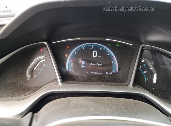 19XFC1F34KE004653 2019 HONDA CIVIC Charcoal Вид щитка приладів