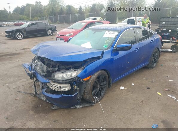 19XFC2F73HE213707 2017 HONDA CIVIC Blue Առջևի ձախ երեք քառորդ տեսարան