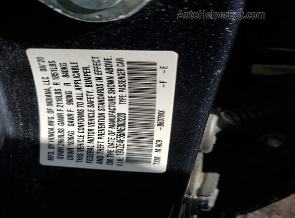 19XZE4F55ME003220 2021 HONDA INSIGHT Синий 