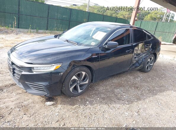 19XZE4F58NE004475 2022 HONDA INSIGHT Black Առջևի ձախ երեք քառորդ տեսարան
