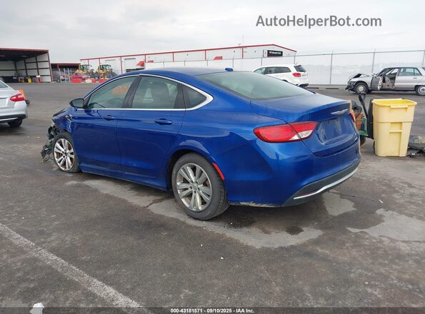 1C3CCCAB9GN103120 2016 CHRYSLER 200 Blue Задня ліва чверть