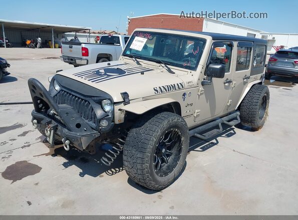 1C4BJWEG7GL240427 2016 JEEP WRANGLER UNLIMITED Tan Առջևի ձախ երեք քառորդ տեսարան