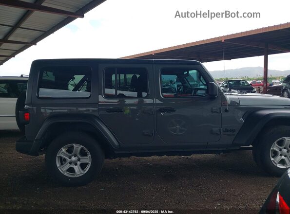 1C4HJXDG3MW815411 2021 JEEP WRANGLER UNLIMITED Gray უკანა სალონის ხედი