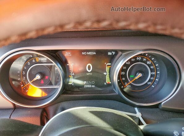 1C4HJXDG8MW693502 2021 JEEP WRANGLER White Instrument cluster view