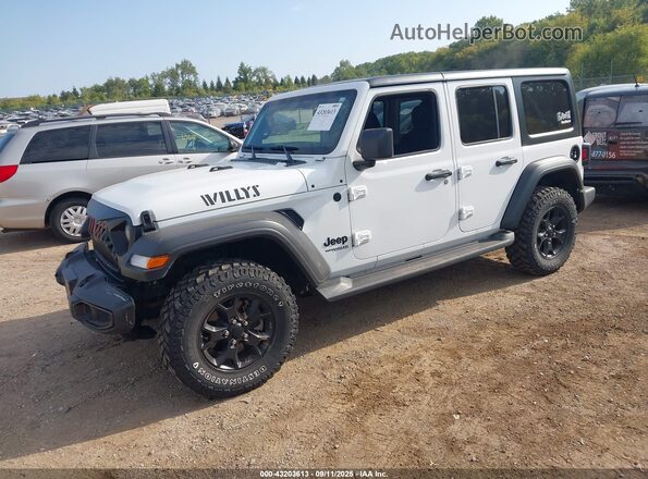 1C4HJXDG9MW612703 2021 JEEP WRANGLER UNLIMITED White წინა მარცხენა ხედი სამი მეოთხედიდან