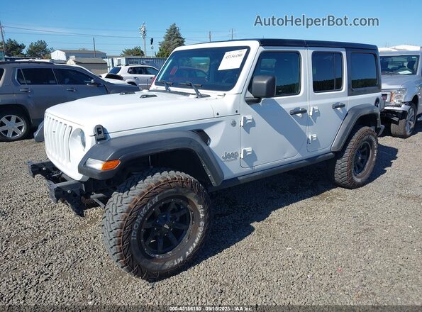 1C4HJXDN1MW569845 2021 JEEP WRANGLER UNLIMITED Белый Передняя левая четверть