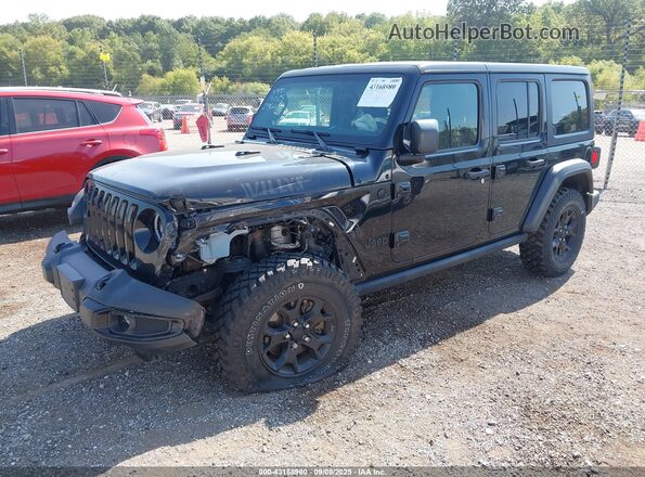 1C4HJXDN1MW648786 2021 JEEP WRANGLER UNLIMITED Черный Передняя левая четверть
