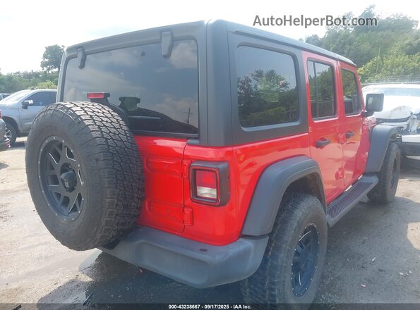 1C4HJXDN4LW213758 2020 JEEP WRANGLER UNLIMITED Red Задня права чверть
