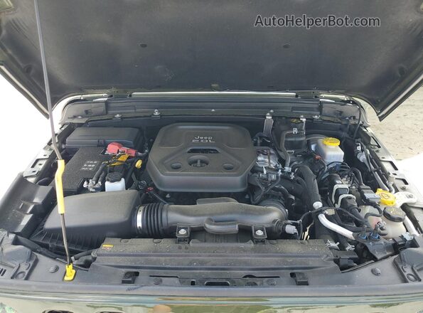 1C4HJXDN9MW535152 2021 JEEP WRANGLER Green Engine compartment view