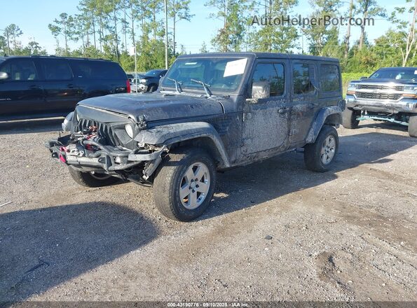 1C4HJXDN9MW557345 2021 JEEP WRANGLER UNLIMITED Black წინა მარცხენა ხედი სამი მეოთხედიდან
