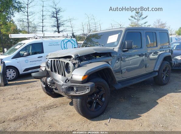 1C4HJXEM0LW323308 2020 JEEP WRANGLER UNLIMITED Gray წინა მარცხენა ხედი სამი მეოთხედიდან