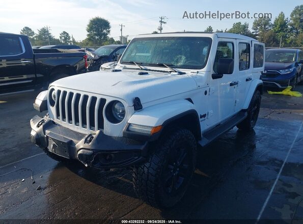 1C4HJXEM3MW598656 2021 JEEP WRANGLER UNLIMITED White Передня ліва чверть