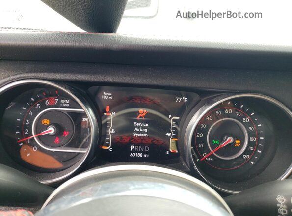 1C4HJXFN2LW266987 2020 JEEP WRANGLER Gray ხელსაწყოთა პანელის ხედი