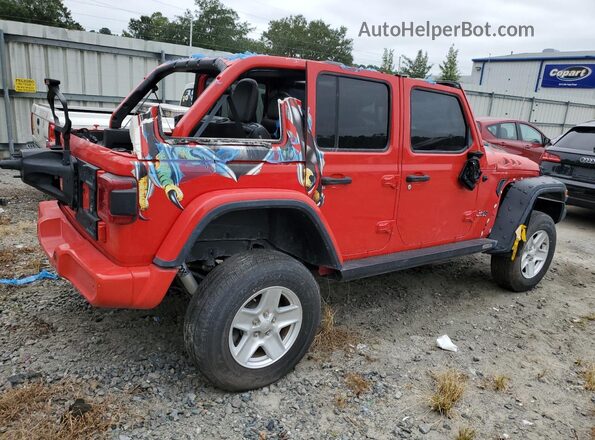 1C4HJXFN7MW649602 2021 JEEP WRANGLER Red Rear right
