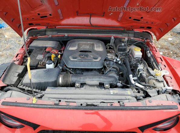 1C4HJXFN7MW649602 2021 JEEP WRANGLER Red Engine compartment view