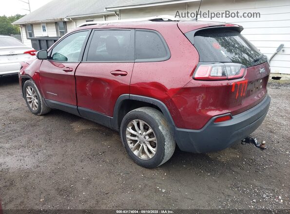 1C4PJLCB0MD116243 2021 JEEP CHEROKEE Maroon Trasero izquierdo