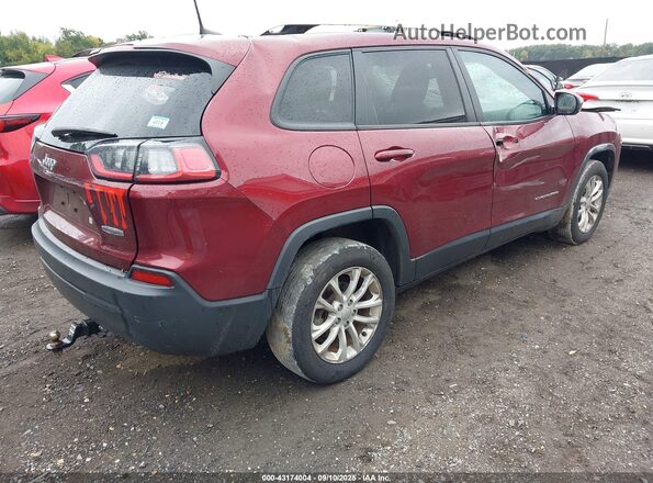 1C4PJLCB0MD116243 2021 JEEP CHEROKEE Maroon Trasero derecho
