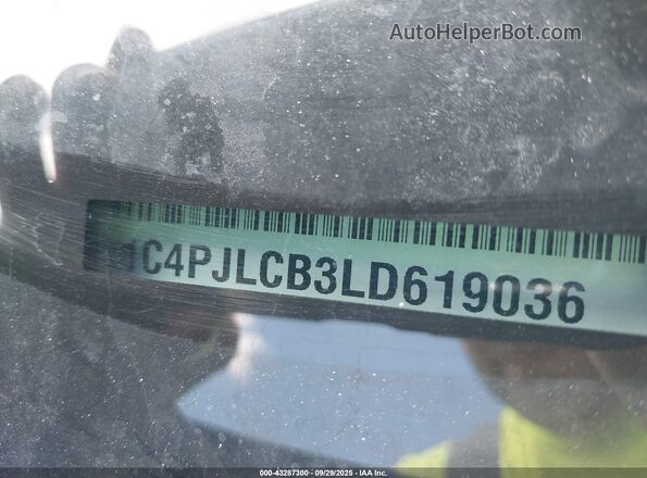 1C4PJLCB3LD619036 2020 JEEP CHEROKEE Gray 