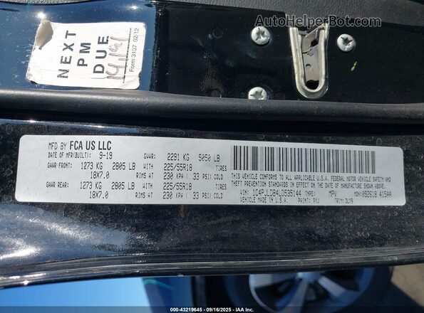 1C4PJLDB4LD535144 2020 JEEP CHEROKEE Черный Вид подкапотного пространства